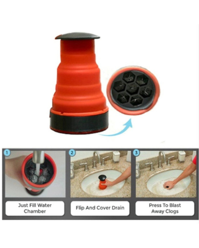 Ручний плунжер для раковини Water Drain Clog Cannon