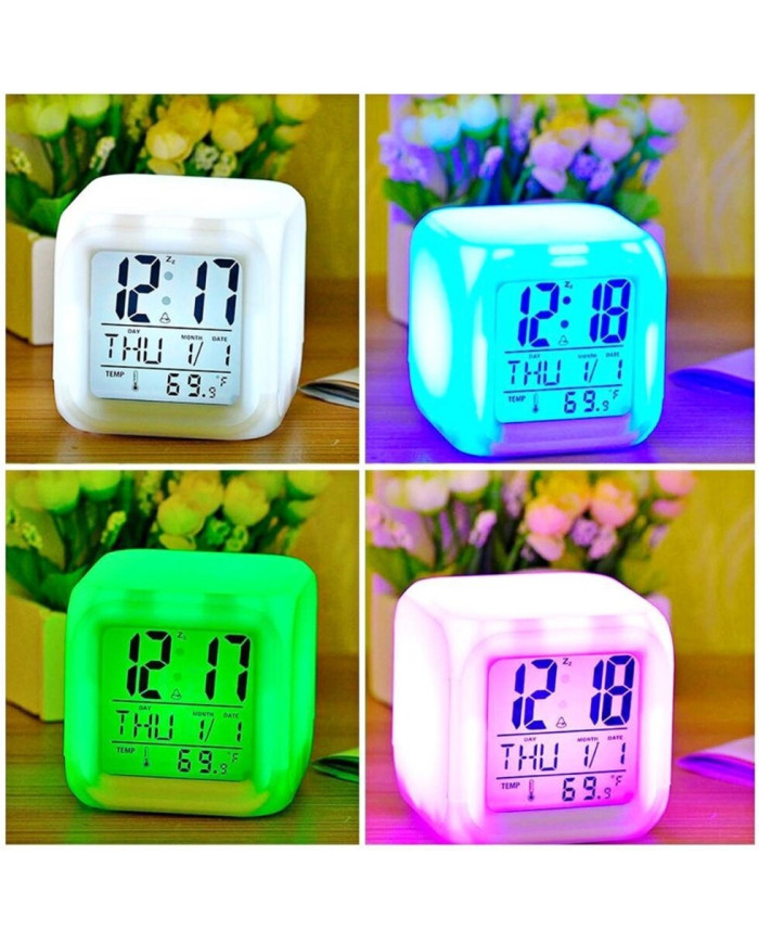 Часы ночник хамелеон COLOR CHANGING CLOCK