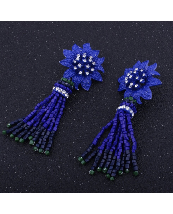 Сережки-кисті з бісеру Zara