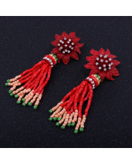 Сережки-кисті з бісеру Zara