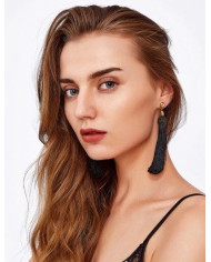 Женские длинные серьги-кисти Saint Laurent