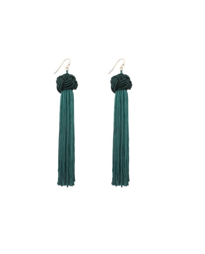 Женские длинные серьги-кисти Saint Laurent