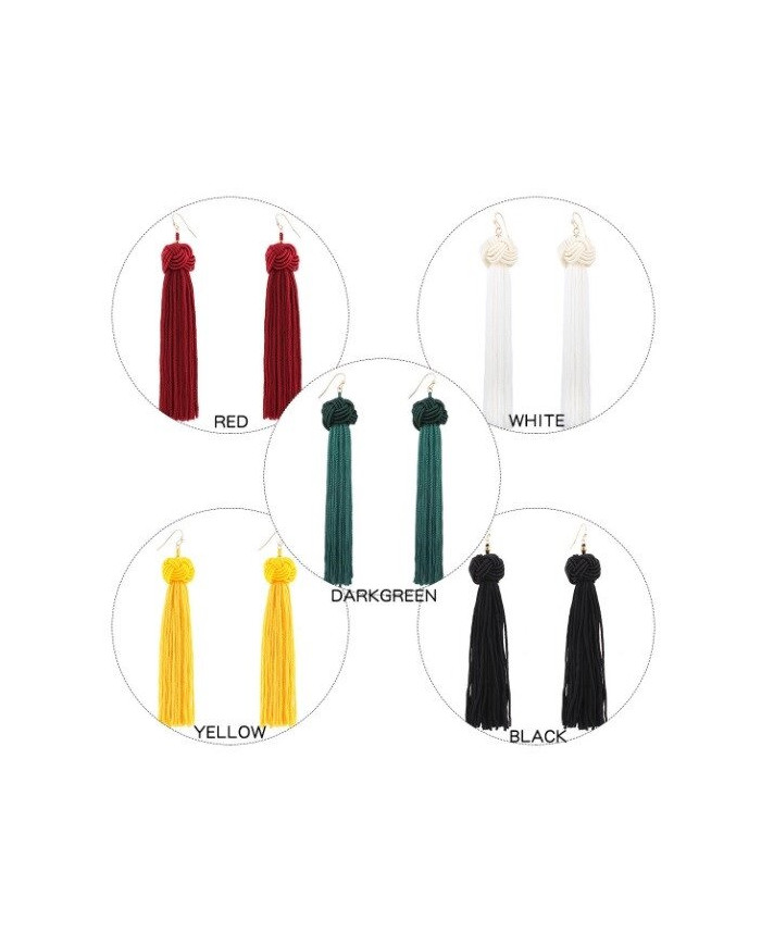 Женские длинные серьги-кисти Saint Laurent