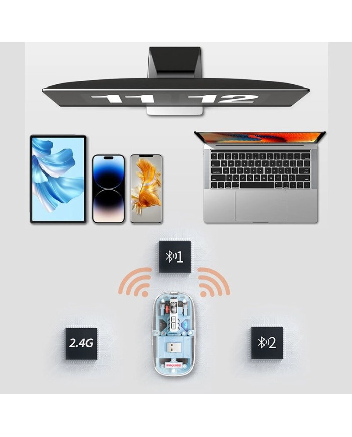 Бездротова акумуляторна миша FMouse 2.4 ГГц RGB M133