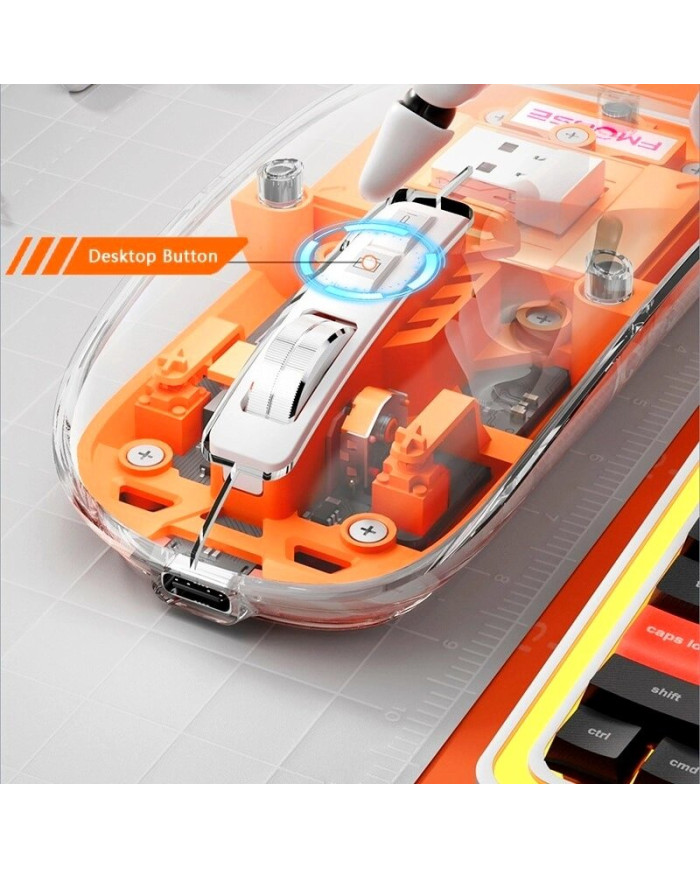 Бездротова акумуляторна миша FMouse 2.4 ГГц RGB M133