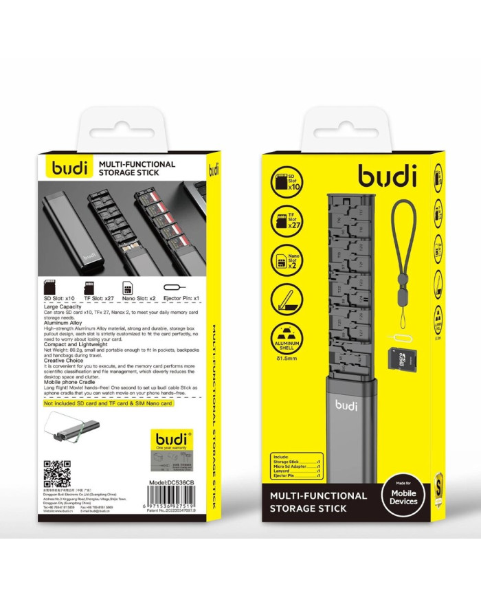 Кейс для зберігання SD, MicroSD карт BUDI