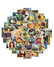 Набор наклеек Paintings 50 шт, стикеры самоклеющиеся